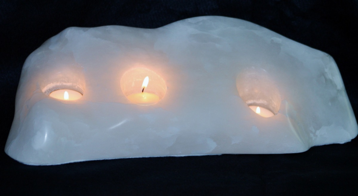 Long White Italian Crystal Ice Lamp